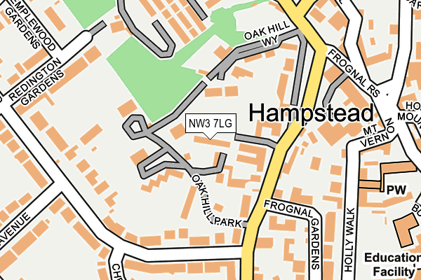NW3 7LG map - OS OpenMap – Local (Ordnance Survey) NW3 7LG map - OS OpenMap – Local (Ordnance Survey)
