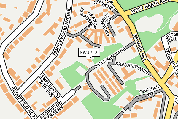 NW3 7LX map - OS OpenMap – Local (Ordnance Survey) NW3 7LX map - OS OpenMap – Local (Ordnance Survey)