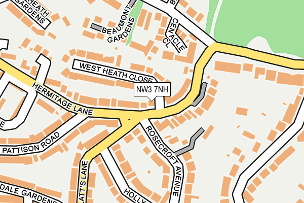NW3 7NH map - OS OpenMap – Local (Ordnance Survey) NW3 7NH map - OS OpenMap – Local (Ordnance Survey)