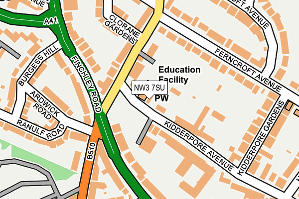 NW3 7SU map - OS OpenMap – Local (Ordnance Survey) NW3 7SU map - OS OpenMap – Local (Ordnance Survey)