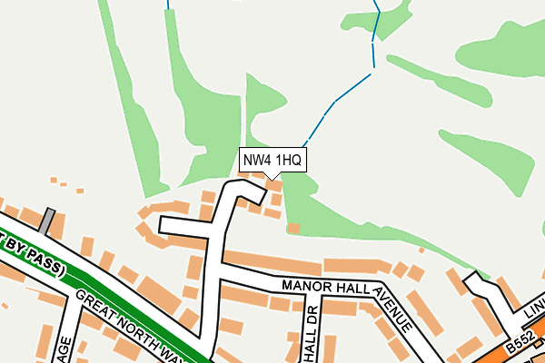 NW4 1HQ map - OS OpenMap – Local (Ordnance Survey) NW4 1HQ map - OS OpenMap – Local (Ordnance Survey)