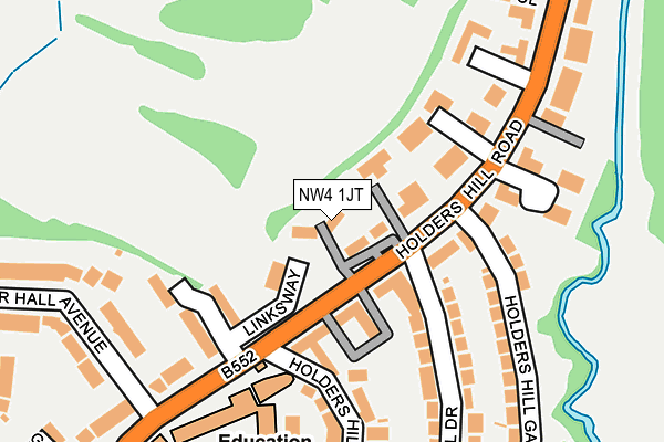 NW4 1JT map - OS OpenMap – Local (Ordnance Survey) NW4 1JT map - OS OpenMap – Local (Ordnance Survey)