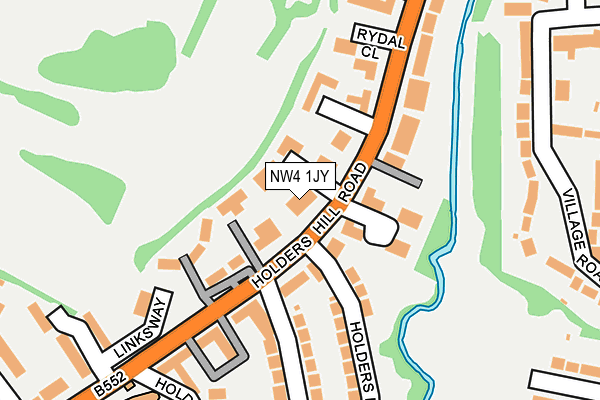NW4 1JY map - OS OpenMap – Local (Ordnance Survey) NW4 1JY map - OS OpenMap – Local (Ordnance Survey)