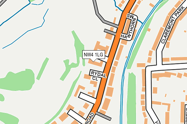 NW4 1LG map - OS OpenMap – Local (Ordnance Survey) NW4 1LG map - OS OpenMap – Local (Ordnance Survey)