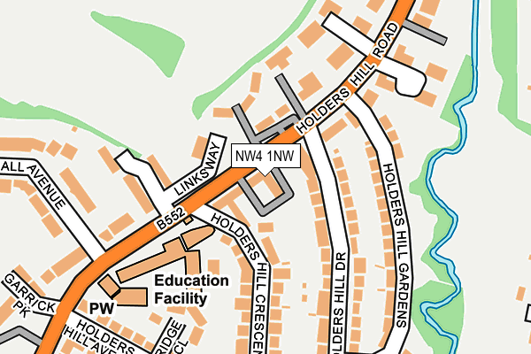 NW4 1NW map - OS OpenMap – Local (Ordnance Survey) NW4 1NW map - OS OpenMap – Local (Ordnance Survey)