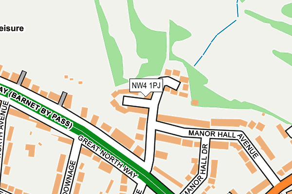 NW4 1PJ map - OS OpenMap – Local (Ordnance Survey) NW4 1PJ map - OS OpenMap – Local (Ordnance Survey)