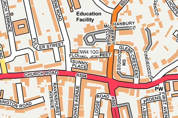 NW4 1QG map - OS OpenMap – Local (Ordnance Survey) NW4 1QG map - OS OpenMap – Local (Ordnance Survey)