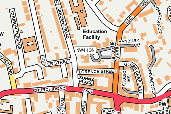 NW4 1QN map - OS OpenMap – Local (Ordnance Survey) NW4 1QN map - OS OpenMap – Local (Ordnance Survey)