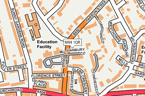 NW4 1QR map - OS OpenMap – Local (Ordnance Survey) NW4 1QR map - OS OpenMap – Local (Ordnance Survey)