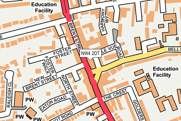 NW4 2DT map - OS OpenMap – Local (Ordnance Survey) NW4 2DT map - OS OpenMap – Local (Ordnance Survey)