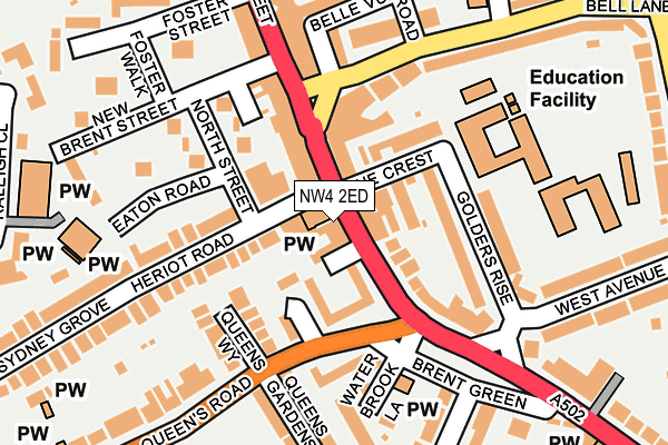 NW4 2ED map - OS OpenMap – Local (Ordnance Survey) NW4 2ED map - OS OpenMap – Local (Ordnance Survey)