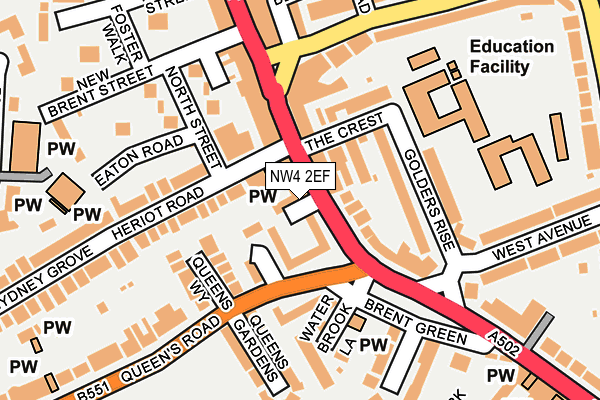 NW4 2EF map - OS OpenMap – Local (Ordnance Survey) NW4 2EF map - OS OpenMap – Local (Ordnance Survey)
