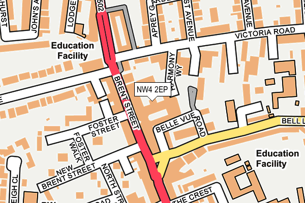 NW4 2EP map - OS OpenMap – Local (Ordnance Survey) NW4 2EP map - OS OpenMap – Local (Ordnance Survey)