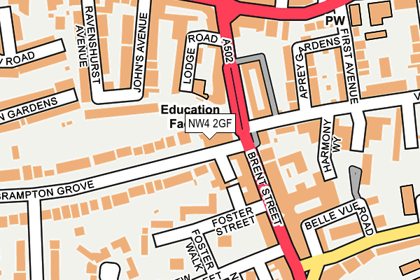 NW4 2GF map - OS OpenMap – Local (Ordnance Survey) NW4 2GF map - OS OpenMap – Local (Ordnance Survey)