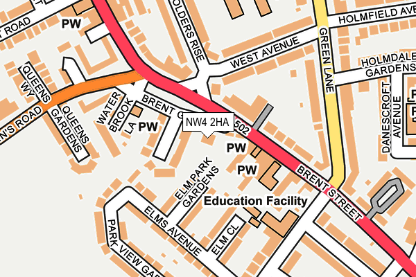 NW4 2HA map - OS OpenMap – Local (Ordnance Survey) NW4 2HA map - OS OpenMap – Local (Ordnance Survey)