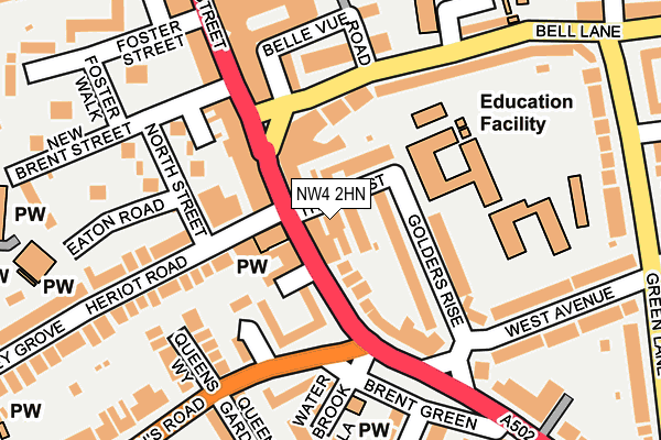 NW4 2HN map - OS OpenMap – Local (Ordnance Survey) NW4 2HN map - OS OpenMap – Local (Ordnance Survey)