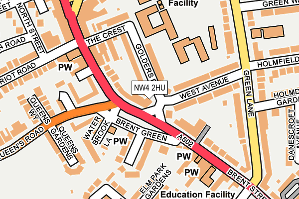 NW4 2HU map - OS OpenMap – Local (Ordnance Survey) NW4 2HU map - OS OpenMap – Local (Ordnance Survey)
