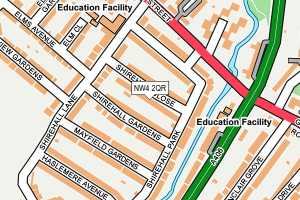 NW4 2QR map - OS OpenMap – Local (Ordnance Survey) NW4 2QR map - OS OpenMap – Local (Ordnance Survey)