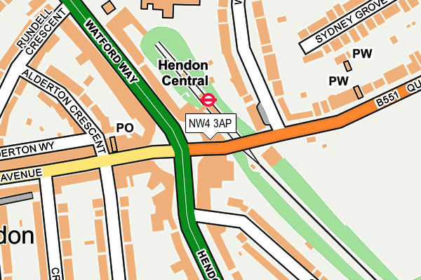 NW4 3AP map - OS OpenMap – Local (Ordnance Survey) NW4 3AP map - OS OpenMap – Local (Ordnance Survey)