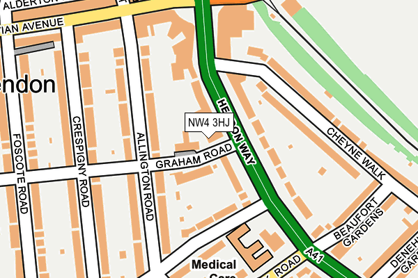 NW4 3HJ map - OS OpenMap – Local (Ordnance Survey) NW4 3HJ map - OS OpenMap – Local (Ordnance Survey)