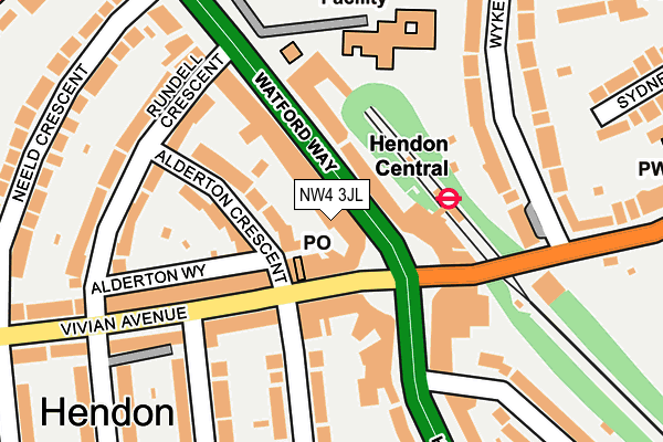 NW4 3JL map - OS OpenMap – Local (Ordnance Survey)