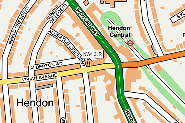 NW4 3JR map - OS OpenMap – Local (Ordnance Survey) NW4 3JR map - OS OpenMap – Local (Ordnance Survey)