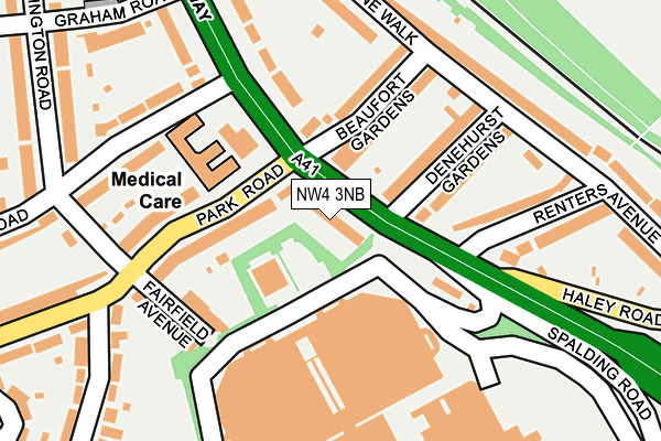 NW4 3NB map - OS OpenMap – Local (Ordnance Survey) NW4 3NB map - OS OpenMap – Local (Ordnance Survey)