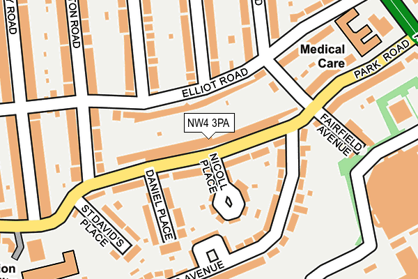 NW4 3PA map - OS OpenMap – Local (Ordnance Survey) NW4 3PA map - OS OpenMap – Local (Ordnance Survey)