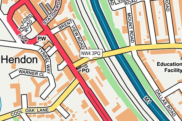 NW4 3PQ map - OS OpenMap – Local (Ordnance Survey) NW4 3PQ map - OS OpenMap – Local (Ordnance Survey)