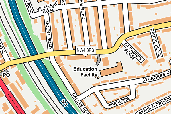 NW4 3PS map - OS OpenMap – Local (Ordnance Survey) NW4 3PS map - OS OpenMap – Local (Ordnance Survey)