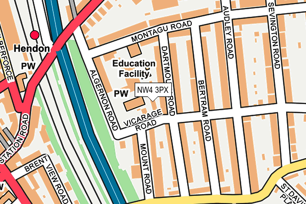 NW4 3PX map - OS OpenMap – Local (Ordnance Survey) NW4 3PX map - OS OpenMap – Local (Ordnance Survey)