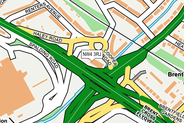NW4 3RJ map - OS OpenMap – Local (Ordnance Survey) NW4 3RJ map - OS OpenMap – Local (Ordnance Survey)