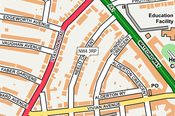 NW4 3RP map - OS OpenMap – Local (Ordnance Survey) NW4 3RP map - OS OpenMap – Local (Ordnance Survey)