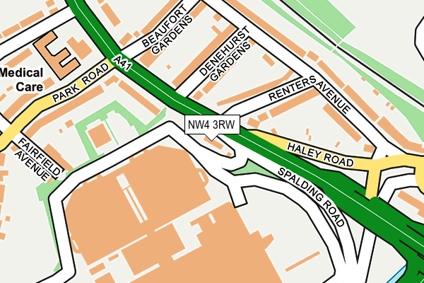 NW4 3RW map - OS OpenMap – Local (Ordnance Survey) NW4 3RW map - OS OpenMap – Local (Ordnance Survey)