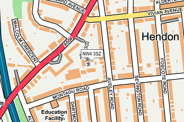 NW4 3SZ map - OS OpenMap – Local (Ordnance Survey)