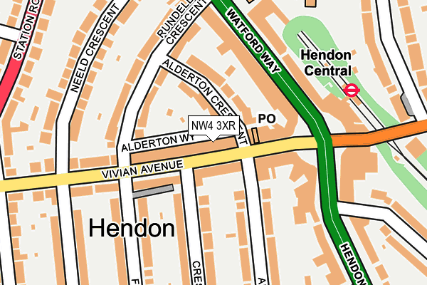 NW4 3XR map - OS OpenMap – Local (Ordnance Survey) NW4 3XR map - OS OpenMap – Local (Ordnance Survey)