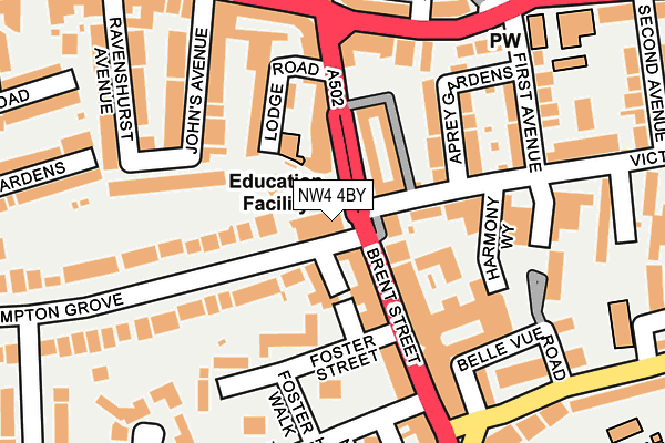 NW4 4BY map - OS OpenMap – Local (Ordnance Survey) NW4 4BY map - OS OpenMap – Local (Ordnance Survey)