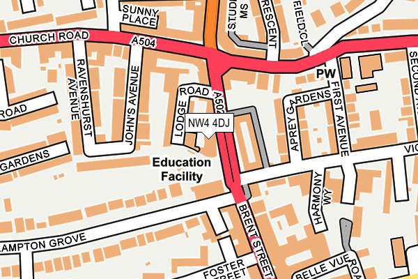 NW4 4DJ map - OS OpenMap – Local (Ordnance Survey) NW4 4DJ map - OS OpenMap – Local (Ordnance Survey)