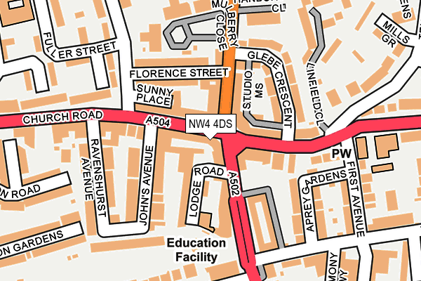 NW4 4DS map - OS OpenMap – Local (Ordnance Survey) NW4 4DS map - OS OpenMap – Local (Ordnance Survey)