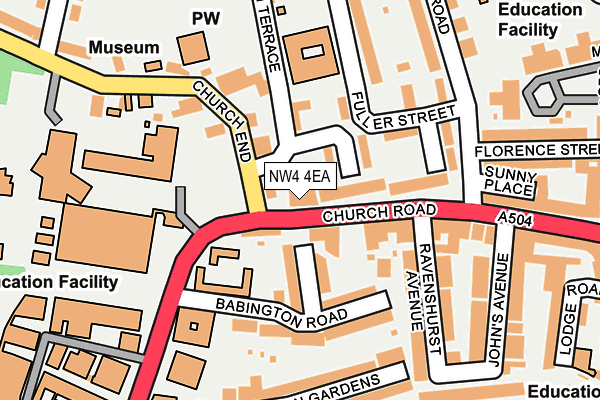 NW4 4EA map - OS OpenMap – Local (Ordnance Survey) NW4 4EA map - OS OpenMap – Local (Ordnance Survey)