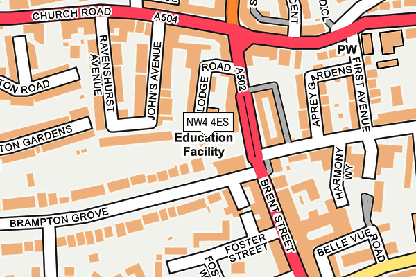 NW4 4ES map - OS OpenMap – Local (Ordnance Survey) NW4 4ES map - OS OpenMap – Local (Ordnance Survey)