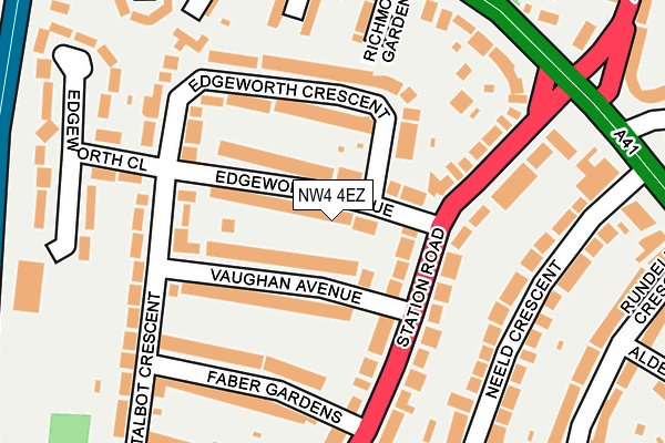 NW4 4EZ map - OS OpenMap – Local (Ordnance Survey) NW4 4EZ map - OS OpenMap – Local (Ordnance Survey)