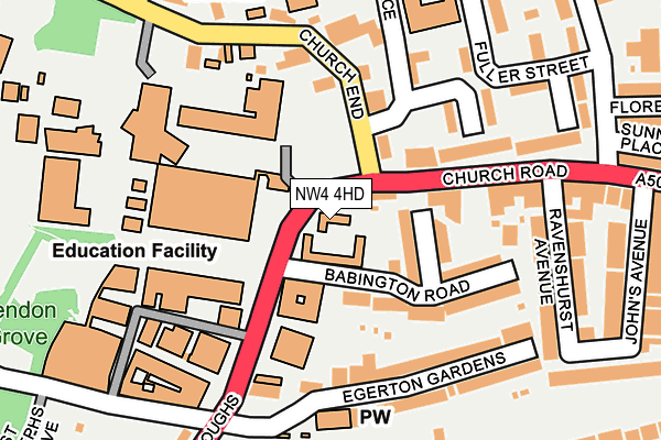NW4 4HD map - OS OpenMap – Local (Ordnance Survey) NW4 4HD map - OS OpenMap – Local (Ordnance Survey)