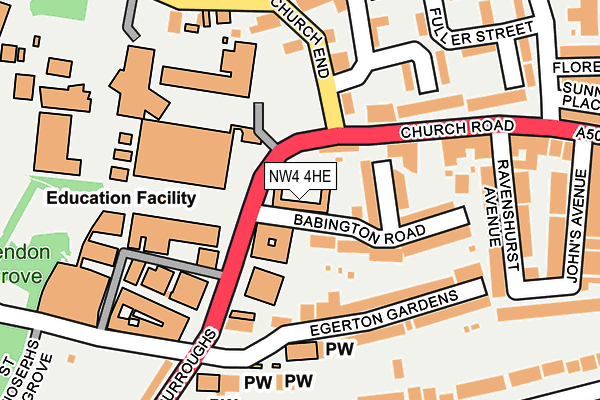 NW4 4HE map - OS OpenMap – Local (Ordnance Survey) NW4 4HE map - OS OpenMap – Local (Ordnance Survey)