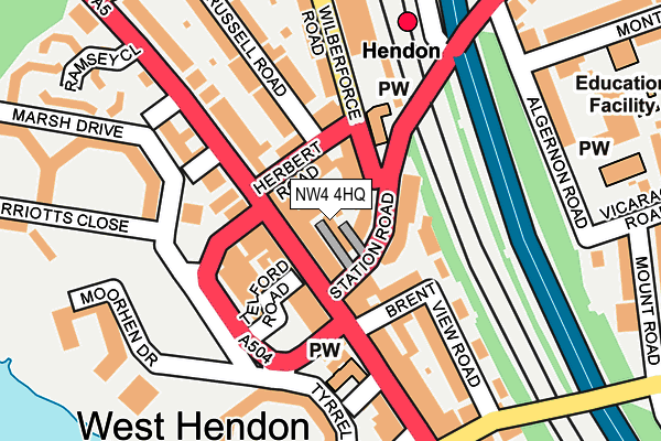 NW4 4HQ map - OS OpenMap – Local (Ordnance Survey) NW4 4HQ map - OS OpenMap – Local (Ordnance Survey)