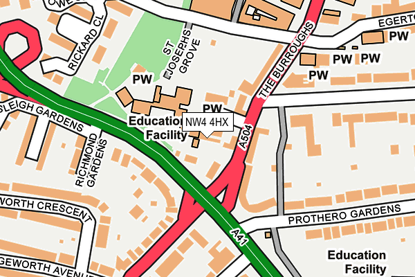 NW4 4HX map - OS OpenMap – Local (Ordnance Survey) NW4 4HX map - OS OpenMap – Local (Ordnance Survey)