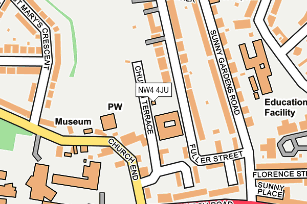 NW4 4JU map - OS OpenMap – Local (Ordnance Survey) NW4 4JU map - OS OpenMap – Local (Ordnance Survey)
