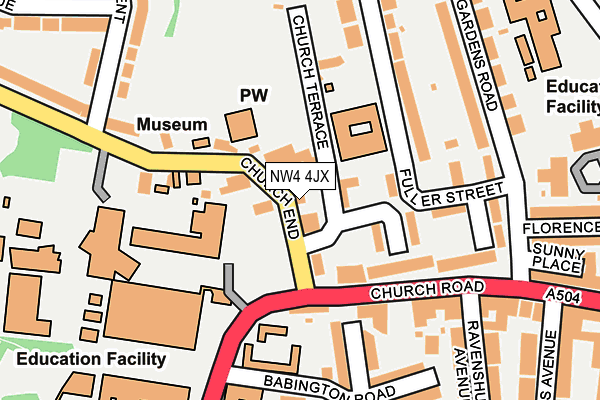 NW4 4JX map - OS OpenMap – Local (Ordnance Survey) NW4 4JX map - OS OpenMap – Local (Ordnance Survey)
