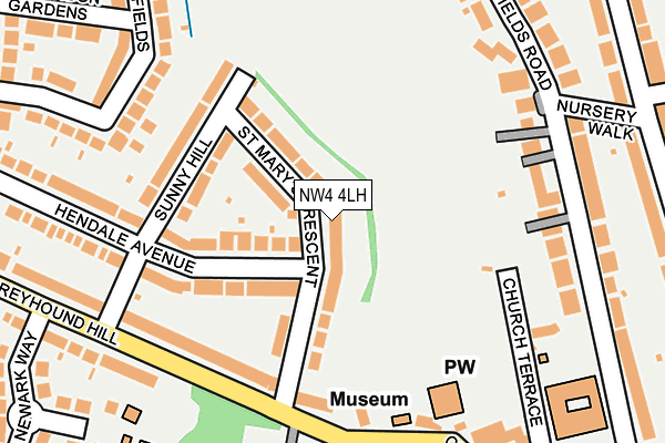 NW4 4LH map - OS OpenMap – Local (Ordnance Survey)