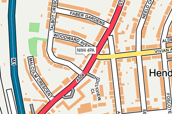 NW4 4PA map - OS OpenMap – Local (Ordnance Survey) NW4 4PA map - OS OpenMap – Local (Ordnance Survey)